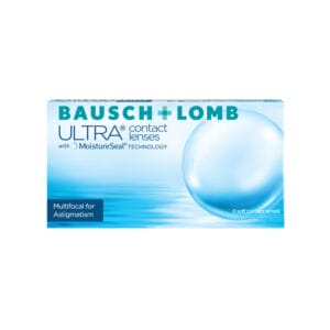 An image of a box of Bausch + Lomb Ultra contact lenses