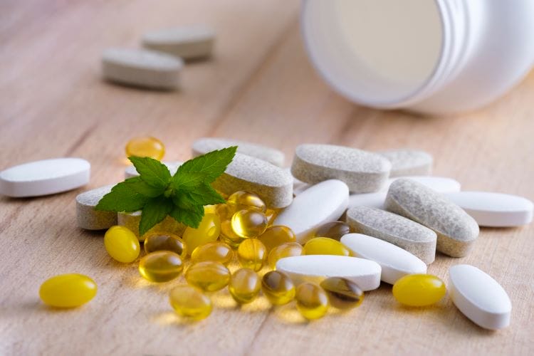 Vitamins stock image